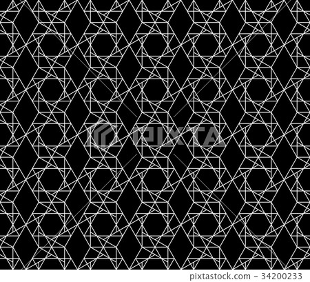 Vector seamless geometric pattern with editable Vector seamless geometric pattern with editable 34200233