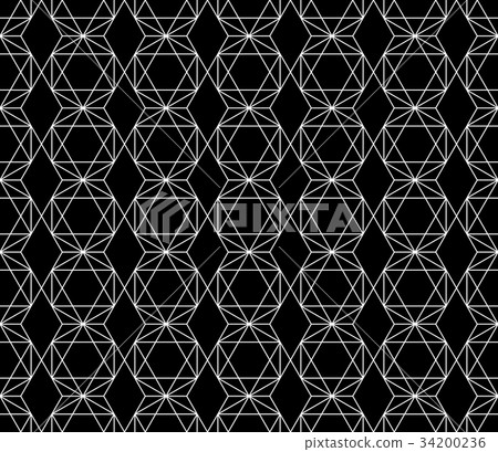 Vector seamless geometric pattern with editable Vector seamless geometric pattern with editable 34200236