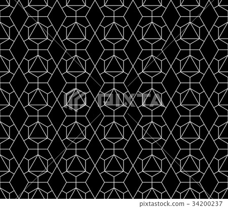 Vector seamless geometric pattern with editable 34200237