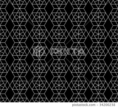 Vector seamless geometric pattern with editable Vector seamless geometric pattern with editable 34200238