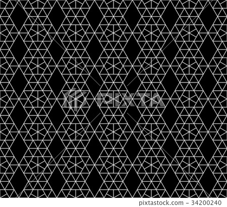 Vector seamless geometric pattern with editable 34200240