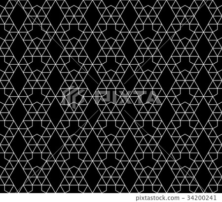 Vector seamless geometric pattern with editable Vector seamless geometric pattern with editable 34200241