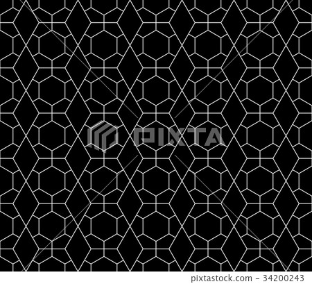 Vector seamless geometric pattern with editable 34200243