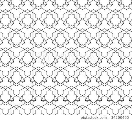 Vector seamless geometric pattern with editable Vector seamless geometric pattern with editable 34200460