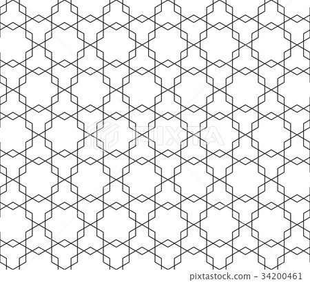 Vector seamless geometric pattern with editable Vector seamless geometric pattern with editable 34200461
