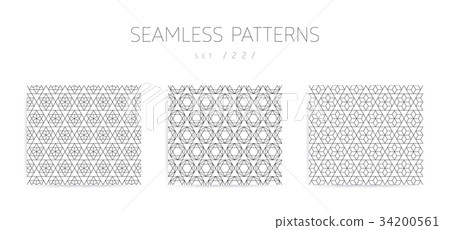 Vector seamless geometric patterns collection with Vector seamless geometric patterns collection with 34200561
