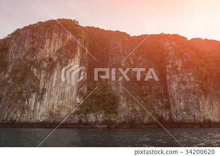 Beautiful sunset on the island Phi Phi. Thailand Beautiful sunset on the island Phi Phi. Thailand 34200620
