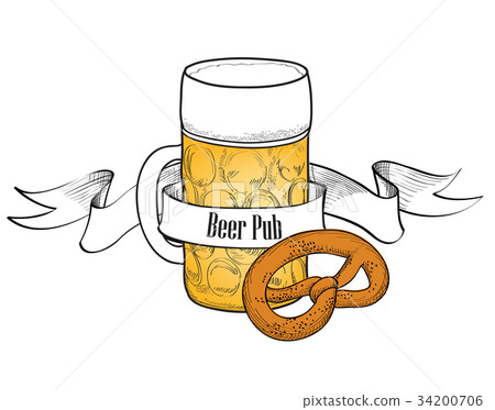 Beer Mug sign Full Glass snack Beer bar banner Beer Mug sign Full Glass snack Beer bar banner 34200706