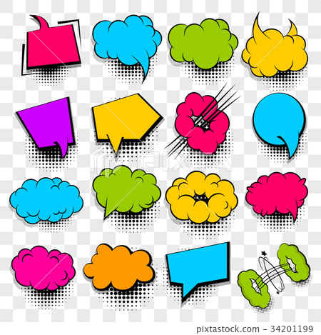 Comic empty text speech bubble 20 34201199