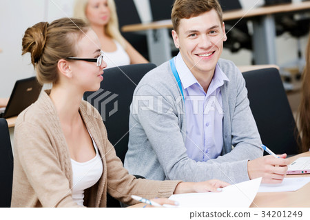 Students at lesson 34201249