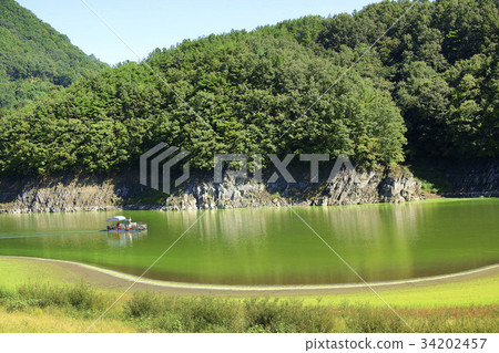 Drought, Daecheong Lake, Okcheon County, Chungbuk Province Drought, Daecheong Lake, Okcheon County, Chungbuk Province 34202457