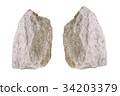 Stone on white background. 34203379