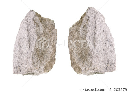Stone on white background. 34203379
