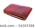 men's leather wallet isolated on white background 34203388