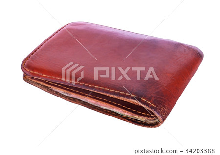 men's leather wallet isolated on white background men's leather wallet isolated on white background 34203388