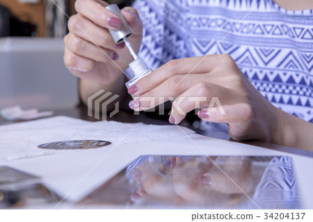 彩繪指甲，美甲，指甲，塗装爪、爪、釘、Painted nails, nails 34204137