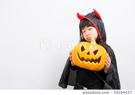 萬聖節兒童形象 34204437