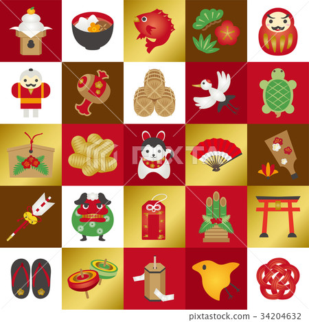 新年圖標材料集 34204632