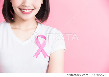 woman with chest health concept 34205575