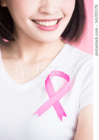 woman with chest health concept 34205576