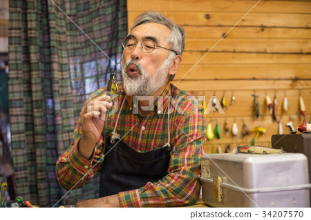 Lure shop clerk portrait Lure shop clerk portrait 34207570