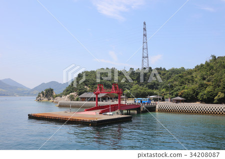 Okunoshima in the Seto Sea of Japan. Okunoshima in the Seto Sea of Japan. 34208087