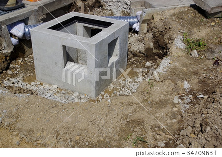 Sump of the sewage Sump of the residential land creation 34209631