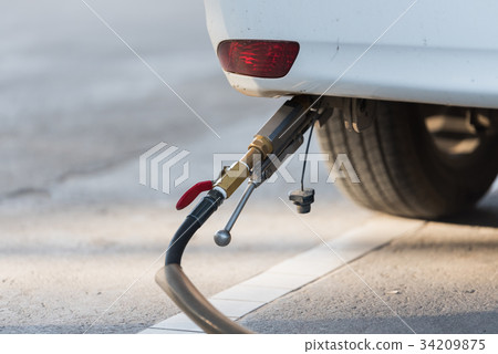 Car refuel LPG or liquefied petroleum gas 34209875