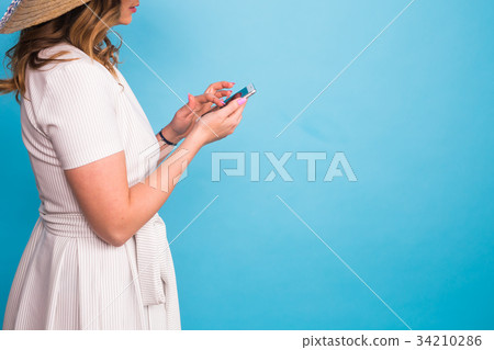 Technology, people and modern devices concept - Technology, people and modern devices concept - 34210286