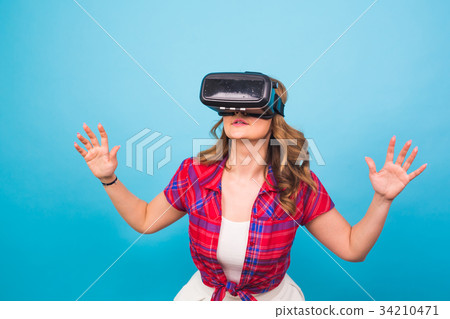technology, virtual reality, entertainment and 34210471