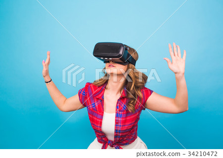 technology, virtual reality, entertainment and 34210472