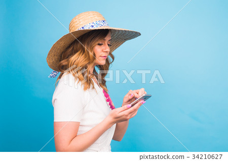 Technology, people and modern devices concept - Technology, people and modern devices concept - 34210627