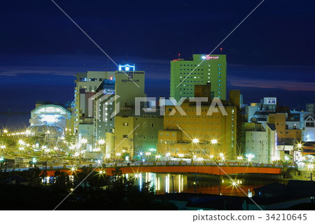 釧路夜景 照片素材 圖片 圖庫