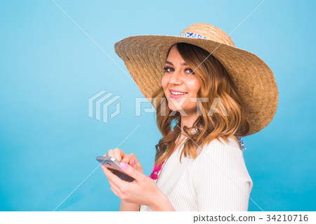 Technology, people and modern devices concept - Technology, people and modern devices concept - 34210716