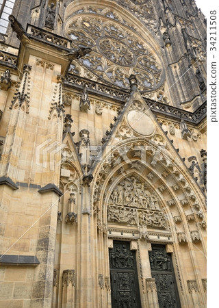 St. Vitus Cathedral "Western Front" (Prague historical area in Prague, Czech Republic) St. Vitus Cathedral "Western Front" (Prague historical area in Prague, Czech Republic) 34211508