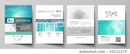 The vector illustration of the editable layout of 34212274