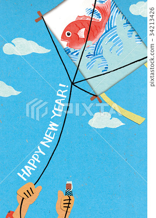 Paste-style New Year's card "Scallops" Paste-style New Year's card "Scallops" 34213426