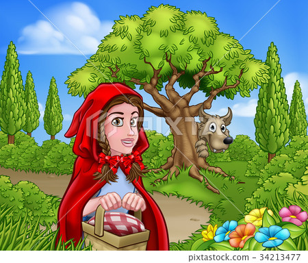 Little Red Riding Hood and Wolf Scene Little Red Riding Hood and Wolf Scene 34213477