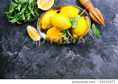 lemons with mint lemons with mint 34214875