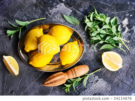 lemons with mint lemons with mint 34214876