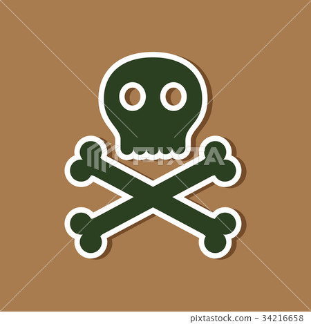 paper sticker on stylish background halloween paper sticker on stylish background halloween 34216658