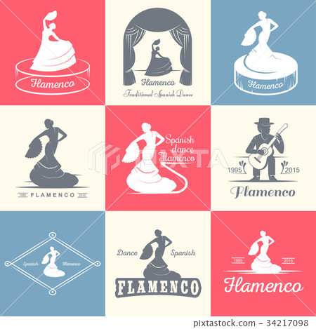 Set Logos and Badges Flamenco 34217098