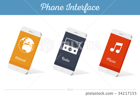 Interface Vector 3D Smartphone Models - Stock Illustration [34217155 ...