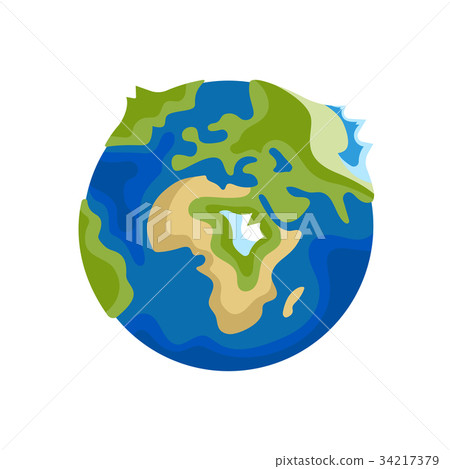 Earth Icon on White Background - Stock Illustration [34217379] - PIXTA
