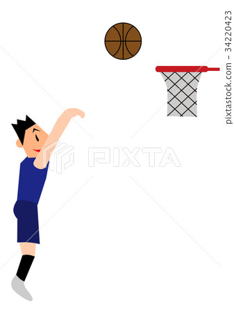 Basket Player Shoot Free Throw 34220423