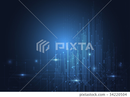 Abstract background with technology circuit Abstract background with technology circuit 34220504