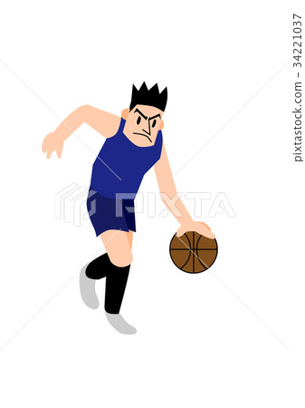 Basket player pass dribbling haste 34221037