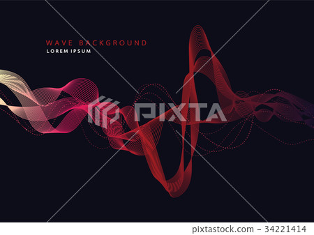 Abstract background with dynamic particle sound Abstract background with dynamic particle sound 34221414
