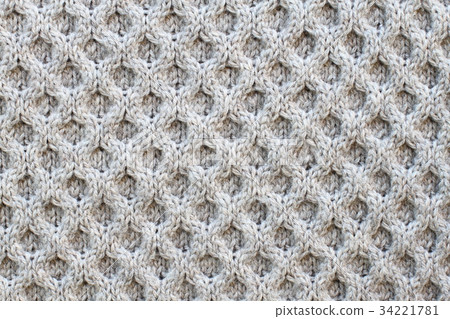 Hand-knitted sweater stitch pattern, background material 34221781