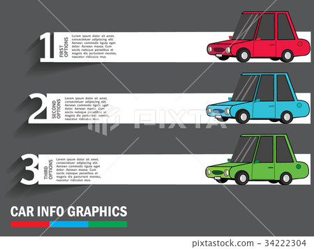 Three color car on the bar straight - Stock Illustration [34222304] - PIXTA
